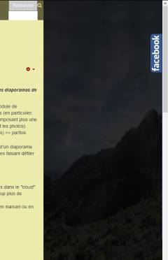 Volet Facebook fermé