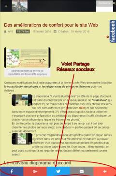 Volet Réseaux sociaux pour smartphones