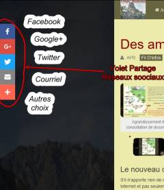 Volet Réseaux sociaux pour grands écrans