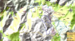 Carte générale des parcours (Nord vers le haut)