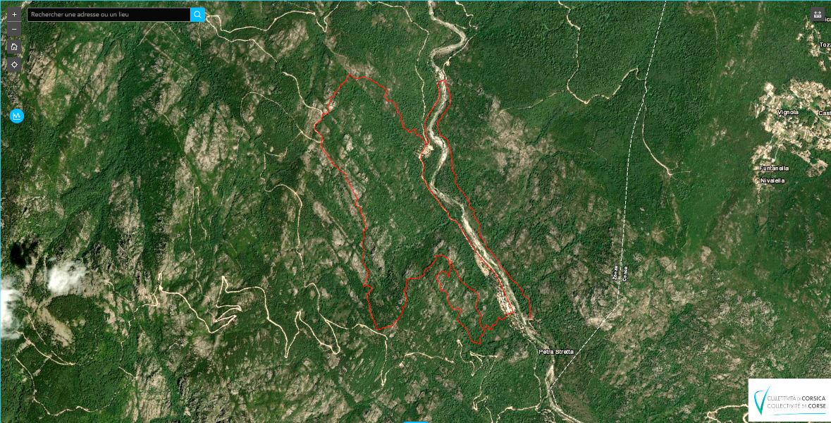 Carte de détail du PTIPR de la vallée du Cavu Carte de détail du PTIPR de la vallée du Cavu