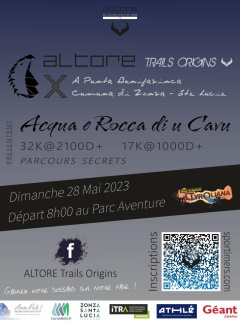 Affiche d'annonce du Trail du Cavu 2023