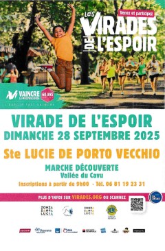 Affiche Virades de l'Espoir en vallée du Cavu 28/09/2025 Affiche Virades de l'Espoir en vallée du Cavu 28/09/2025