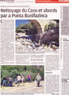 Article Corse-Matin papier du 16/2016